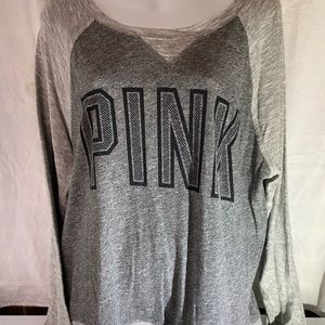 Pink, long sleeve tee